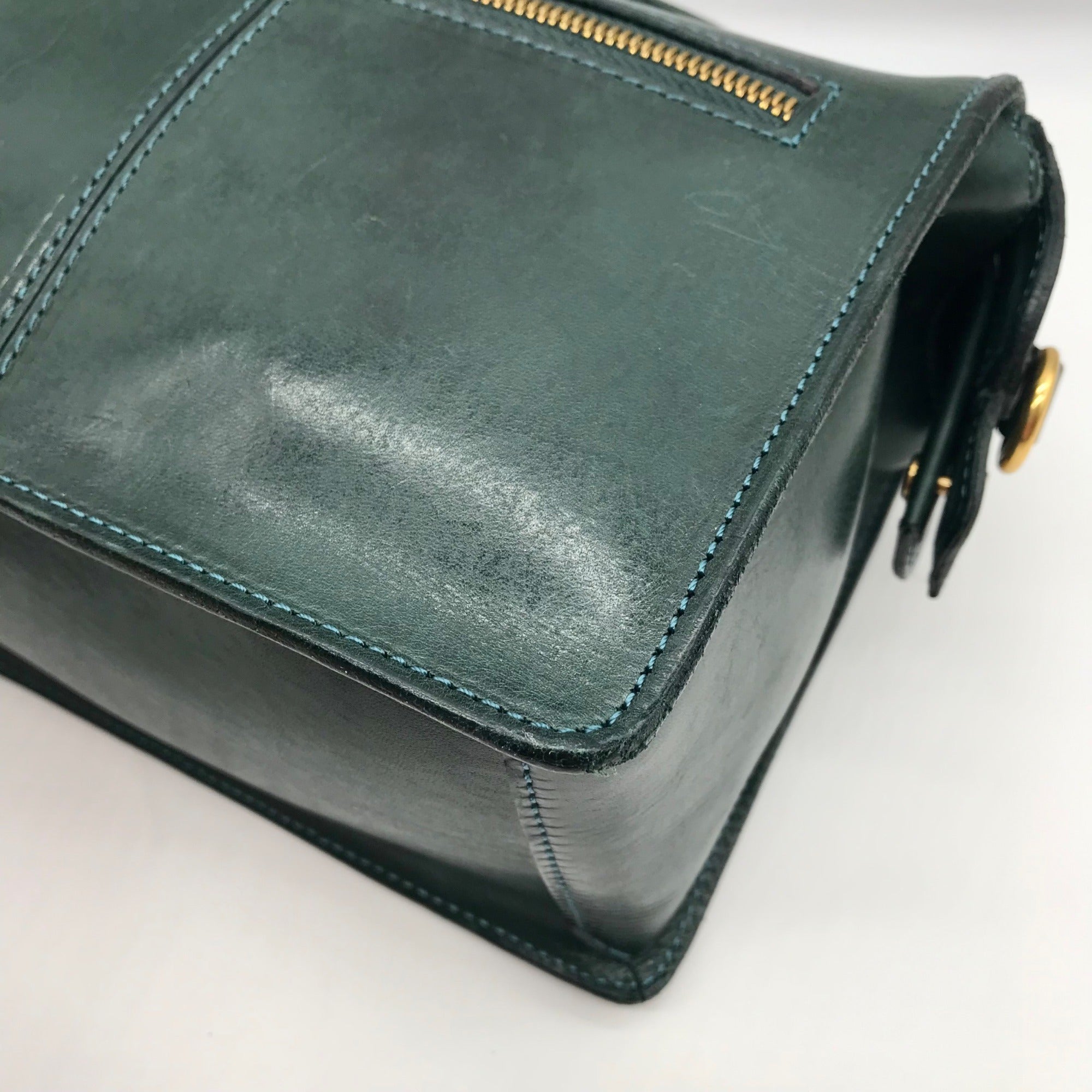 Old Trend Dark Green Genuine Leather Doctor Transport Satchel Bag