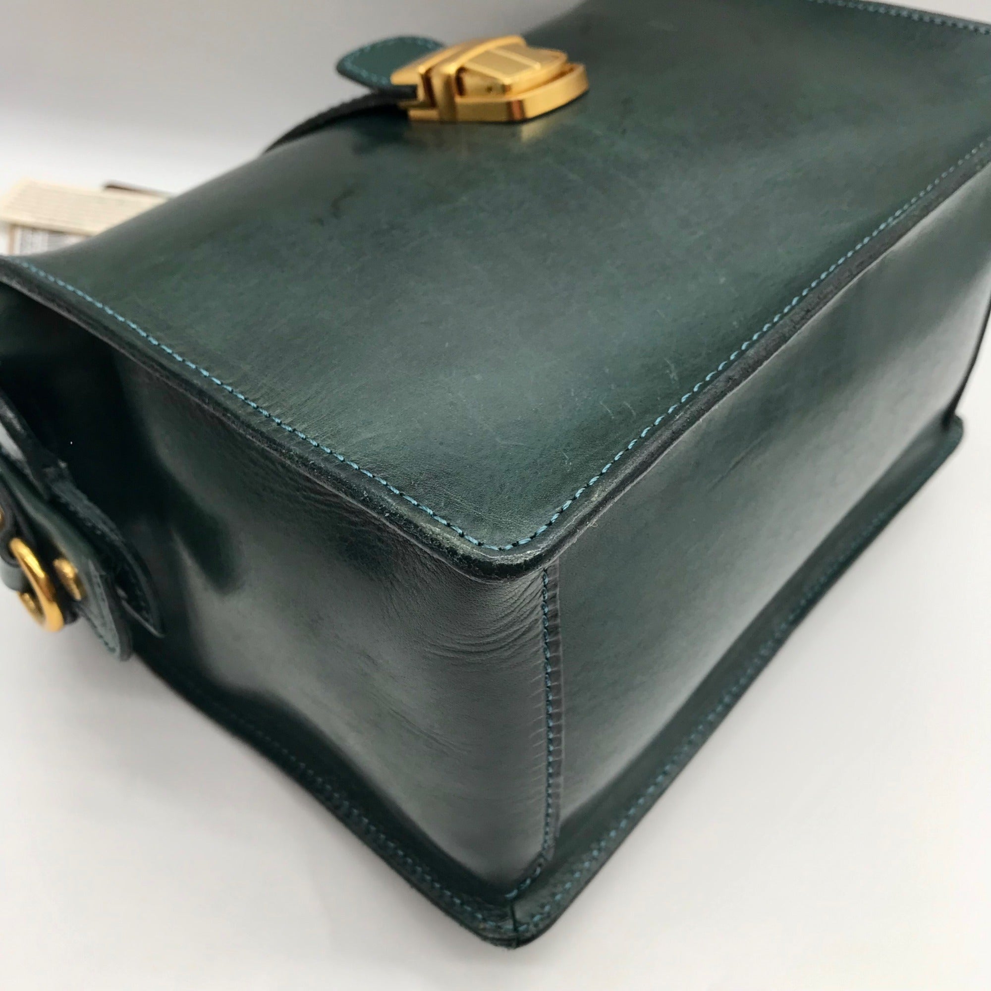 Old Trend Dark Green Genuine Leather Doctor Transport Satchel Bag