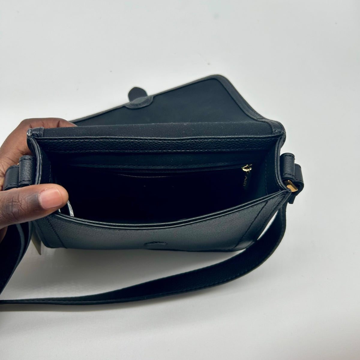 Fossil Zoey Black Leather Crossbody Bag