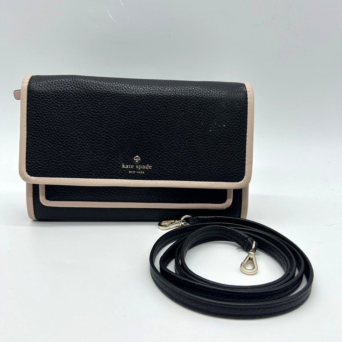 Kate Spade Black Pebbled Leather Crossbody Bag