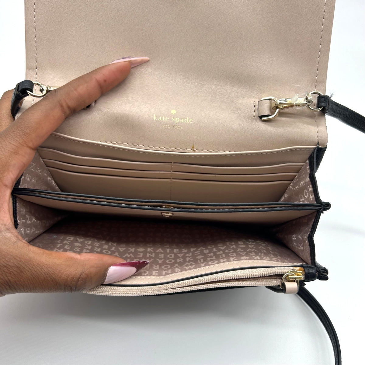 Kate Spade Black Pebbled Leather Crossbody Bag