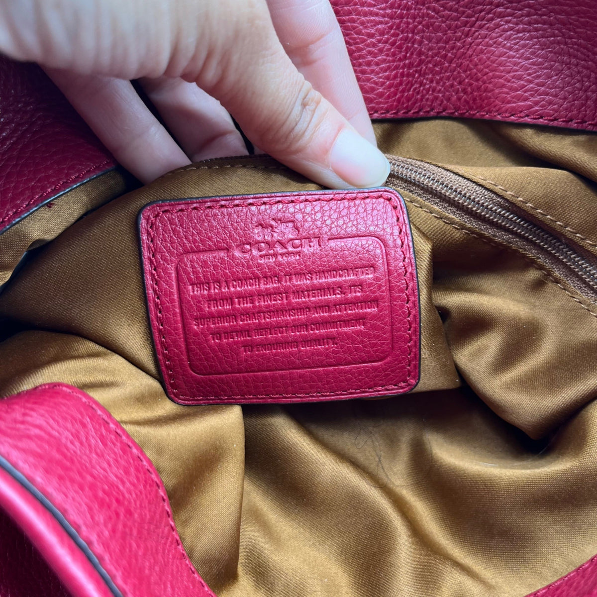 Coach Red Leather Madison Pheobe Shoulder Bag