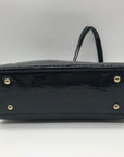 Danbaoly Black Croc-Embossed Shoulder Bag