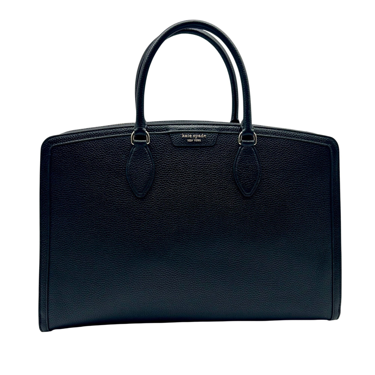 Kate Spade Black Pebbled Leather Satchel Tote Bag
