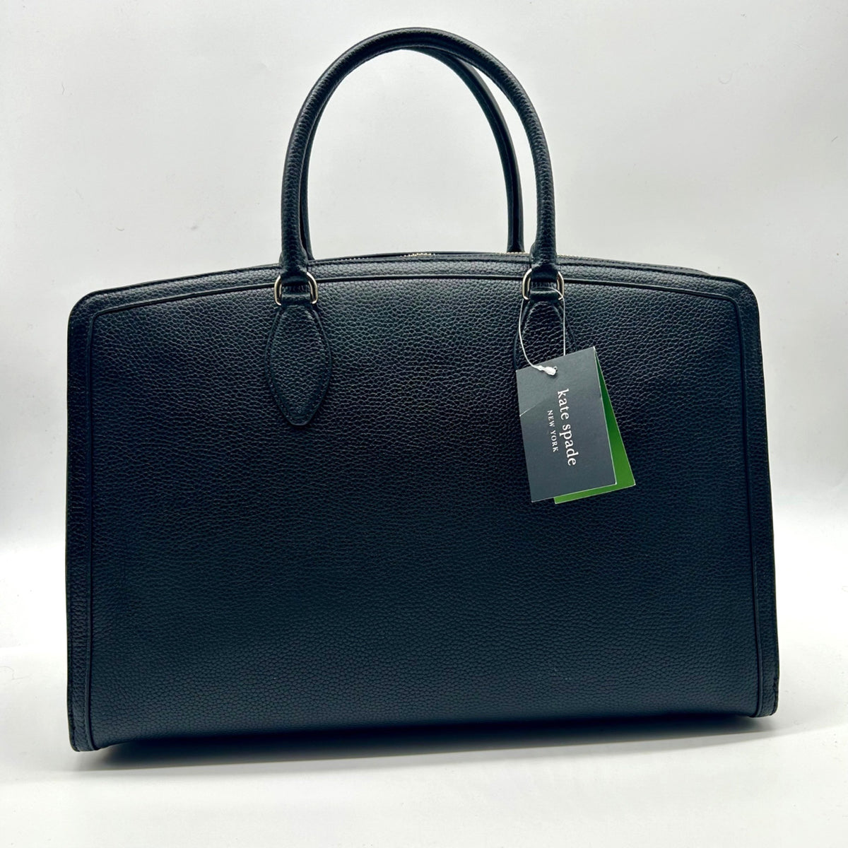 Kate Spade Black Pebbled Leather Satchel Tote Bag