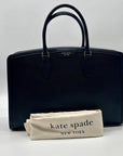 Kate Spade Black Pebbled Leather Satchel Tote Bag