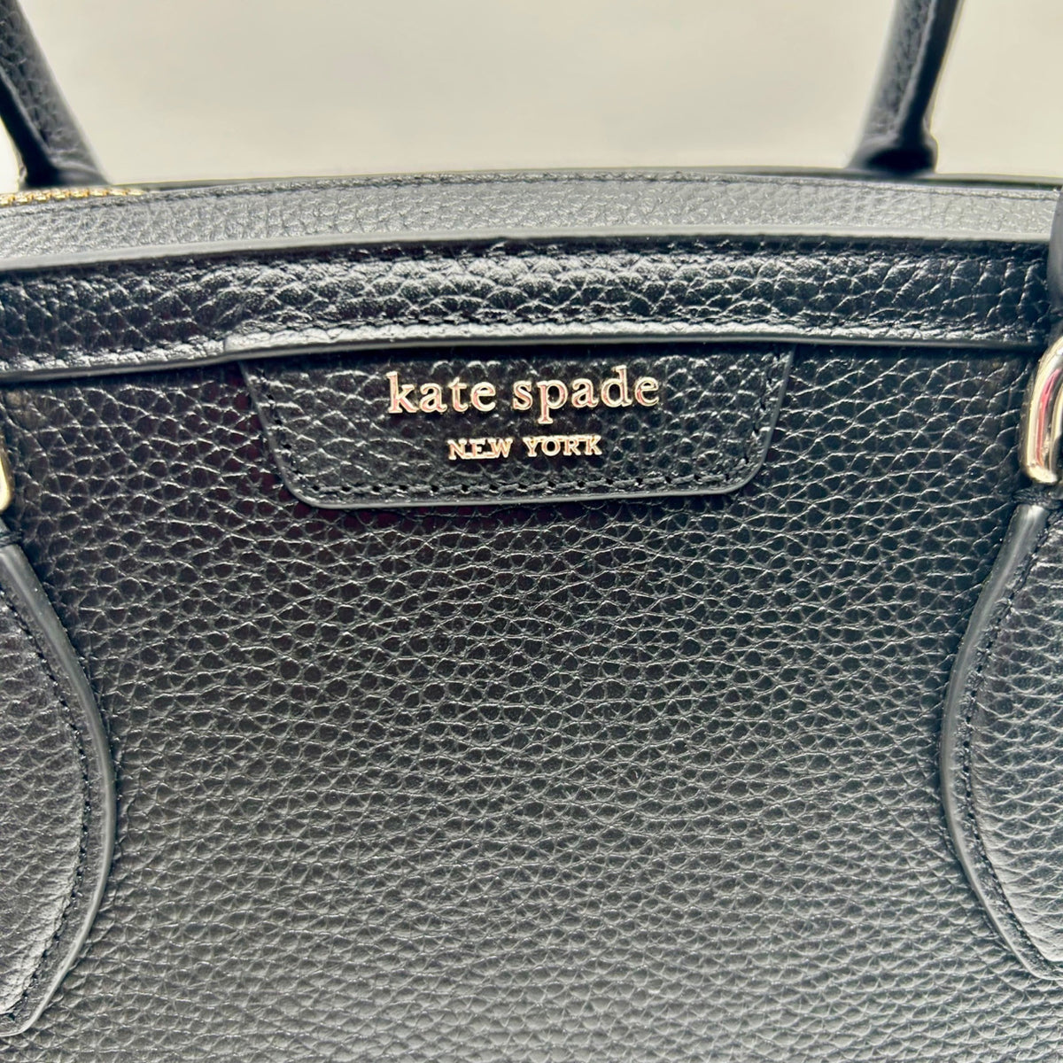Kate Spade Black Pebbled Leather Satchel Tote Bag