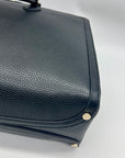 Kate Spade Black Pebbled Leather Satchel Tote Bag