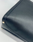 Kate Spade Black Pebbled Leather Satchel Tote Bag