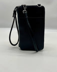 Giani Bernini Black Softy Leather Tech Crossbody Wallet