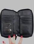 Giani Bernini Black Softy Leather Tech Crossbody Wallet