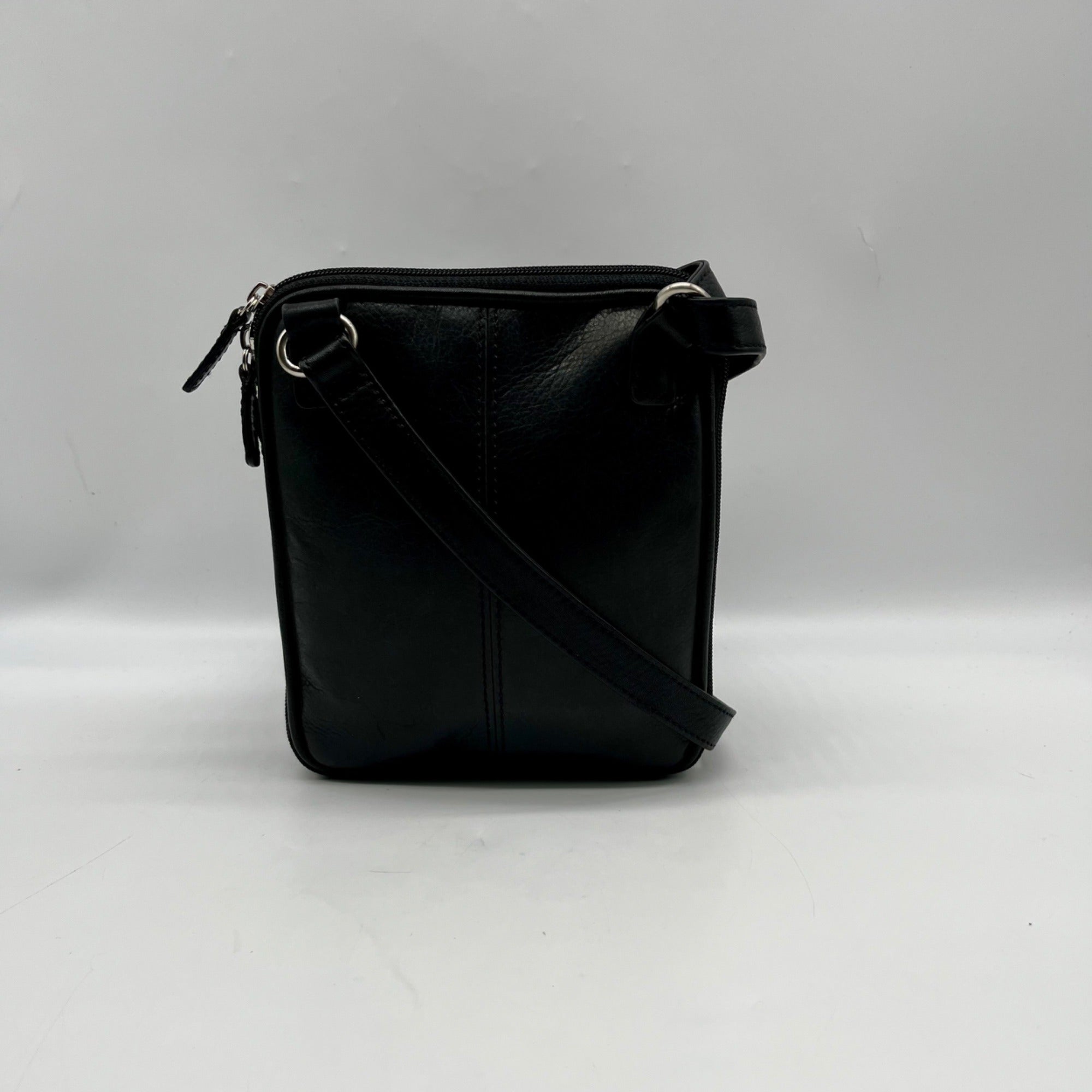 Fossil Black Padded Leather Crossbody Bag