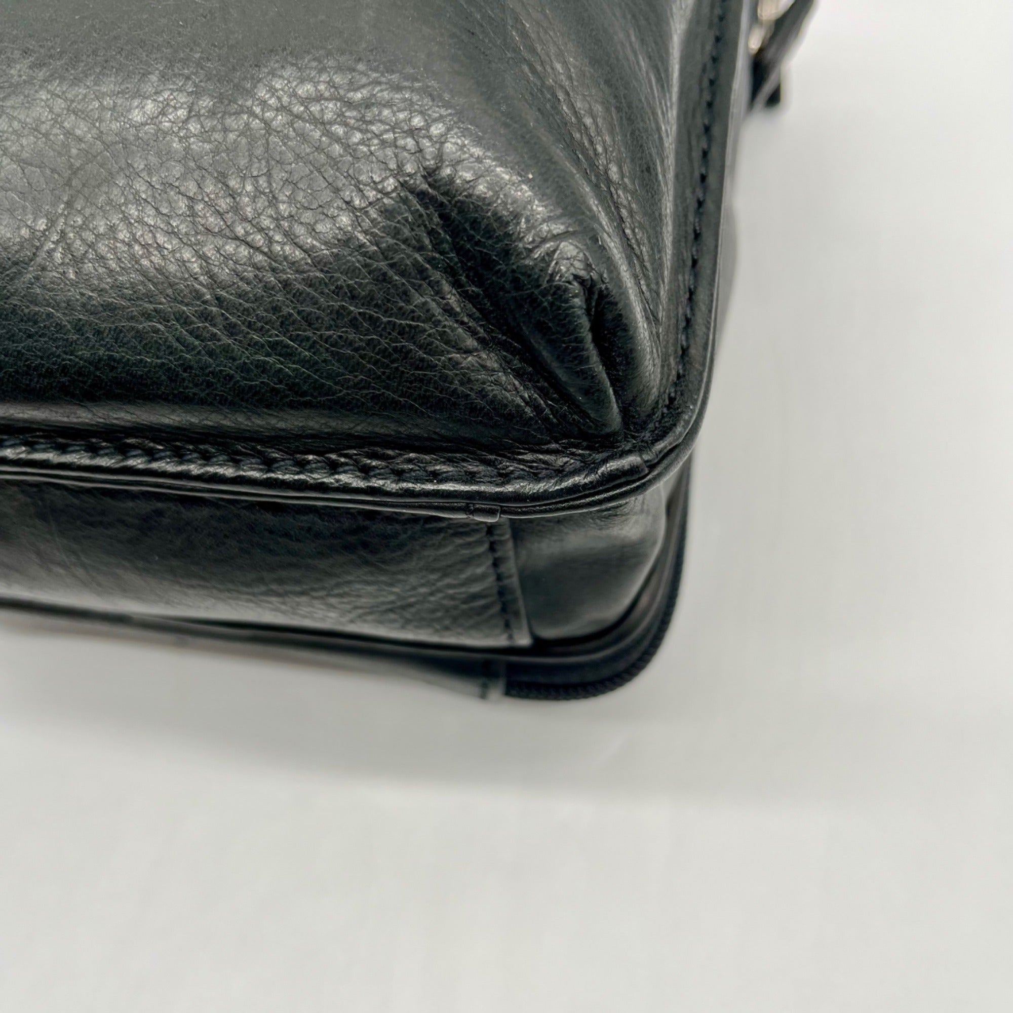 Fossil Black Padded Leather Crossbody Bag