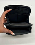 Fossil Black Padded Leather Crossbody Bag