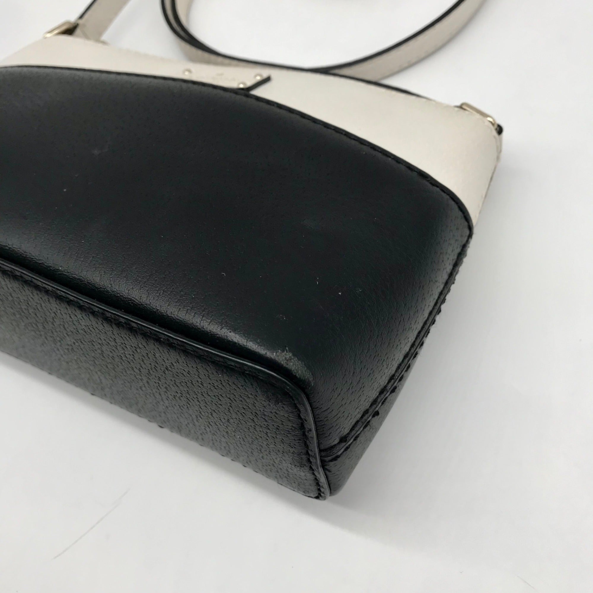 Kate Spade Black &amp; White Leather Grove Street Millie Crossbody Bag