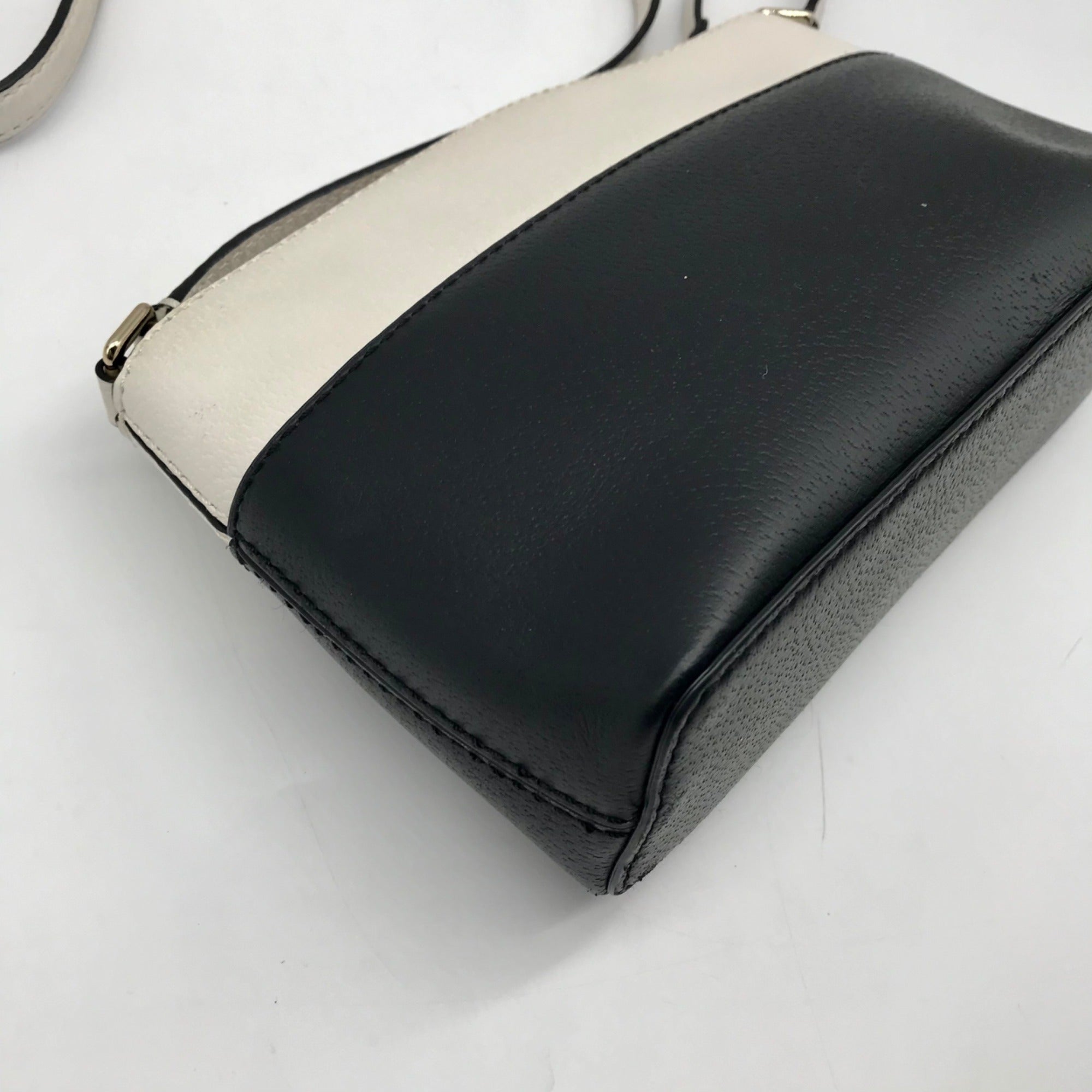 Kate Spade Black &amp; White Leather Grove Street Millie Crossbody Bag