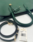 Michael Kors East West Bosco Green Leather Scarlett Satchel - NWT