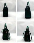 Michael Kors East West Bosco Green Leather Scarlett Satchel - NWT