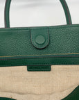 Michael Kors East West Bosco Green Leather Scarlett Satchel - NWT