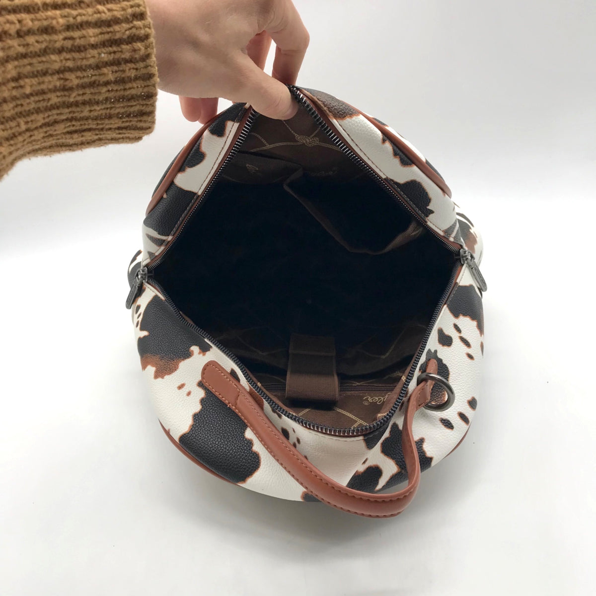 Wrangler Cow Print Faux Leather Backpack
