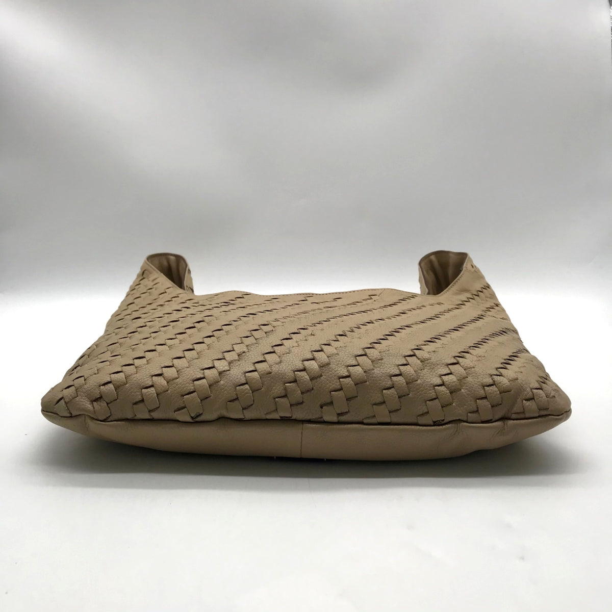 Lodis Tan Woven Leather Solstice Hobo Bag