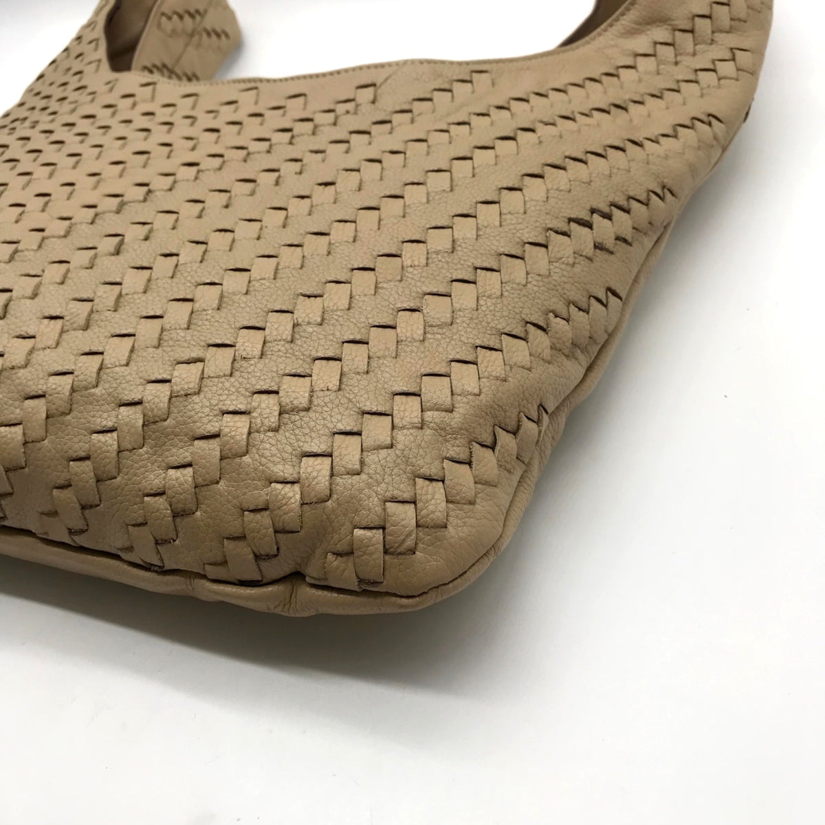 Lodis Tan Woven Leather Solstice Hobo Bag