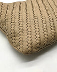 Lodis Tan Woven Leather Solstice Hobo Bag