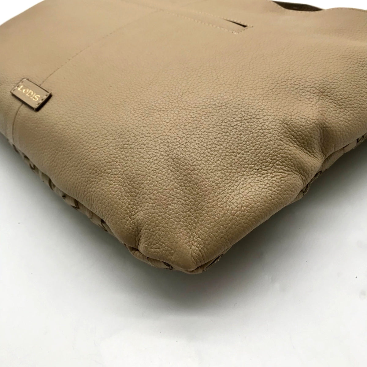 Lodis Tan Woven Leather Solstice Hobo Bag