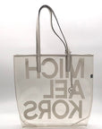 Michael Kors Clear Plastic Graphic Logo Print Tote Bag