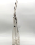Michael Kors Clear Plastic Graphic Logo Print Tote Bag