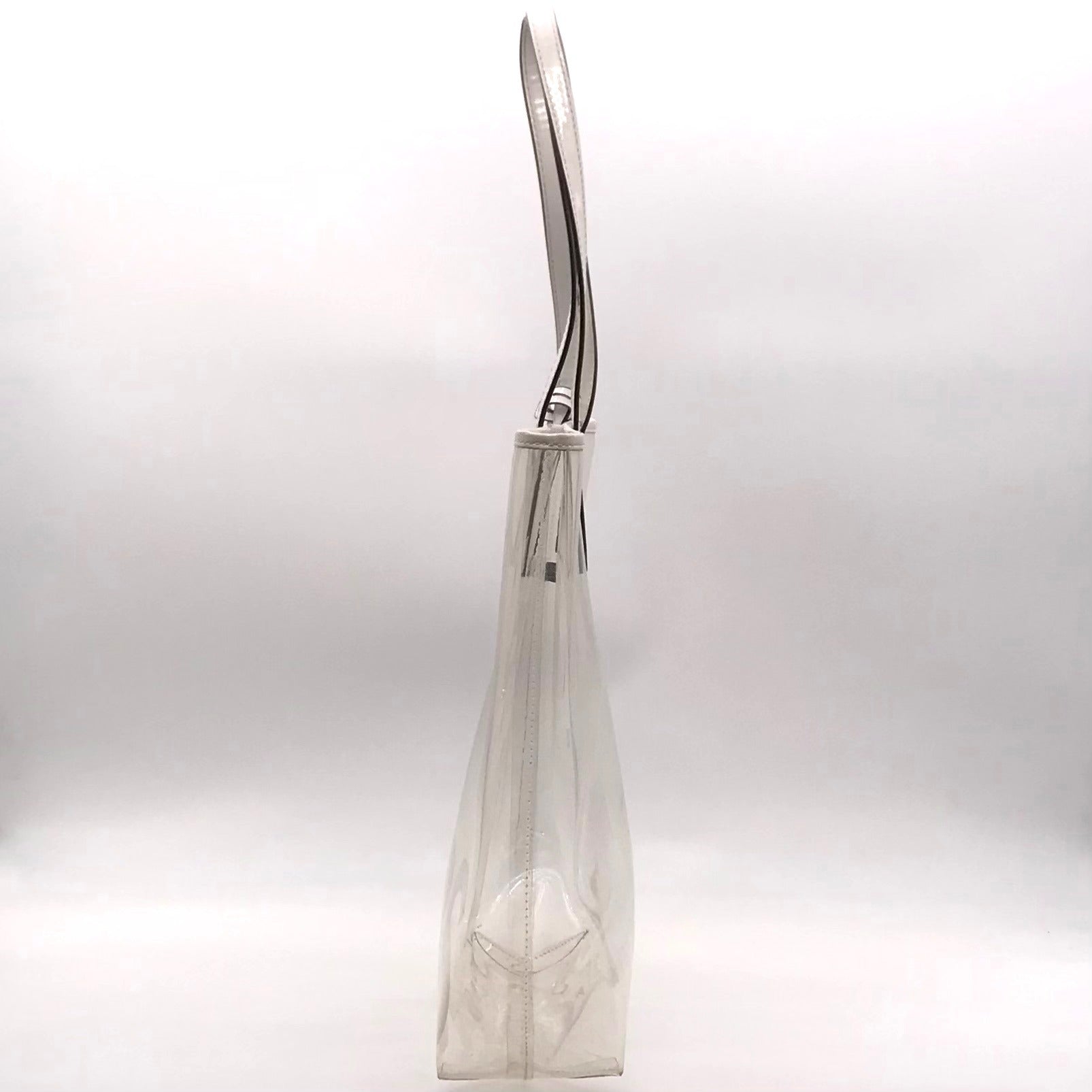 Michael Kors Clear Plastic Graphic Logo Print Tote Bag