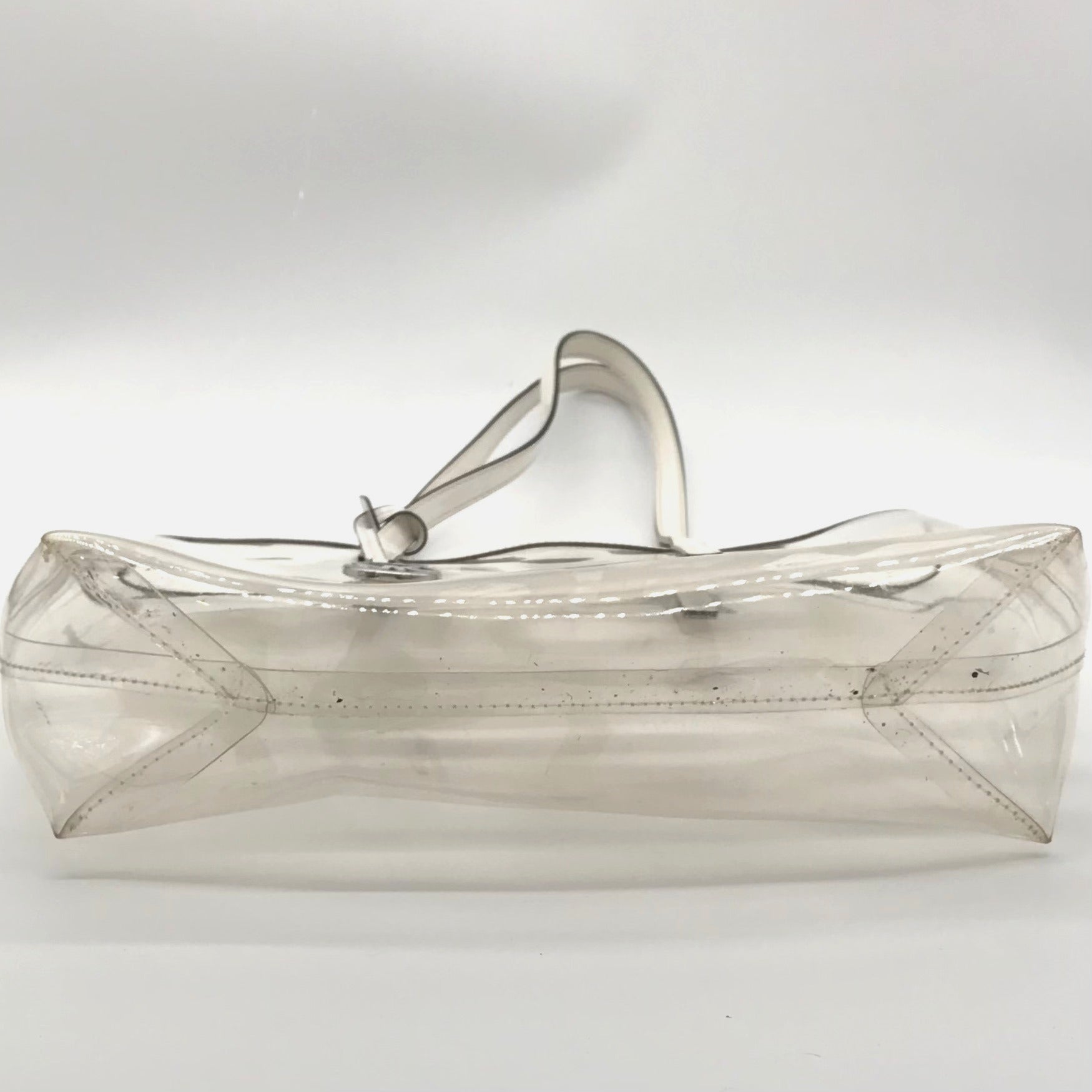 Michael Kors Clear Plastic Graphic Logo Print Tote Bag
