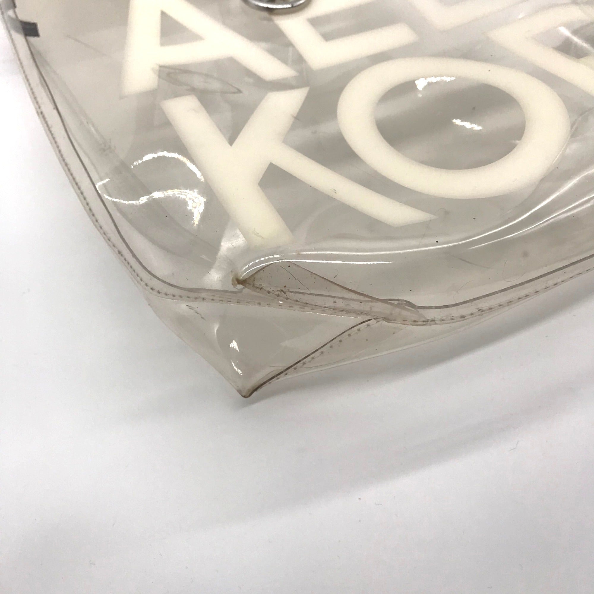 Michael Kors Clear Plastic Graphic Logo Print Tote Bag