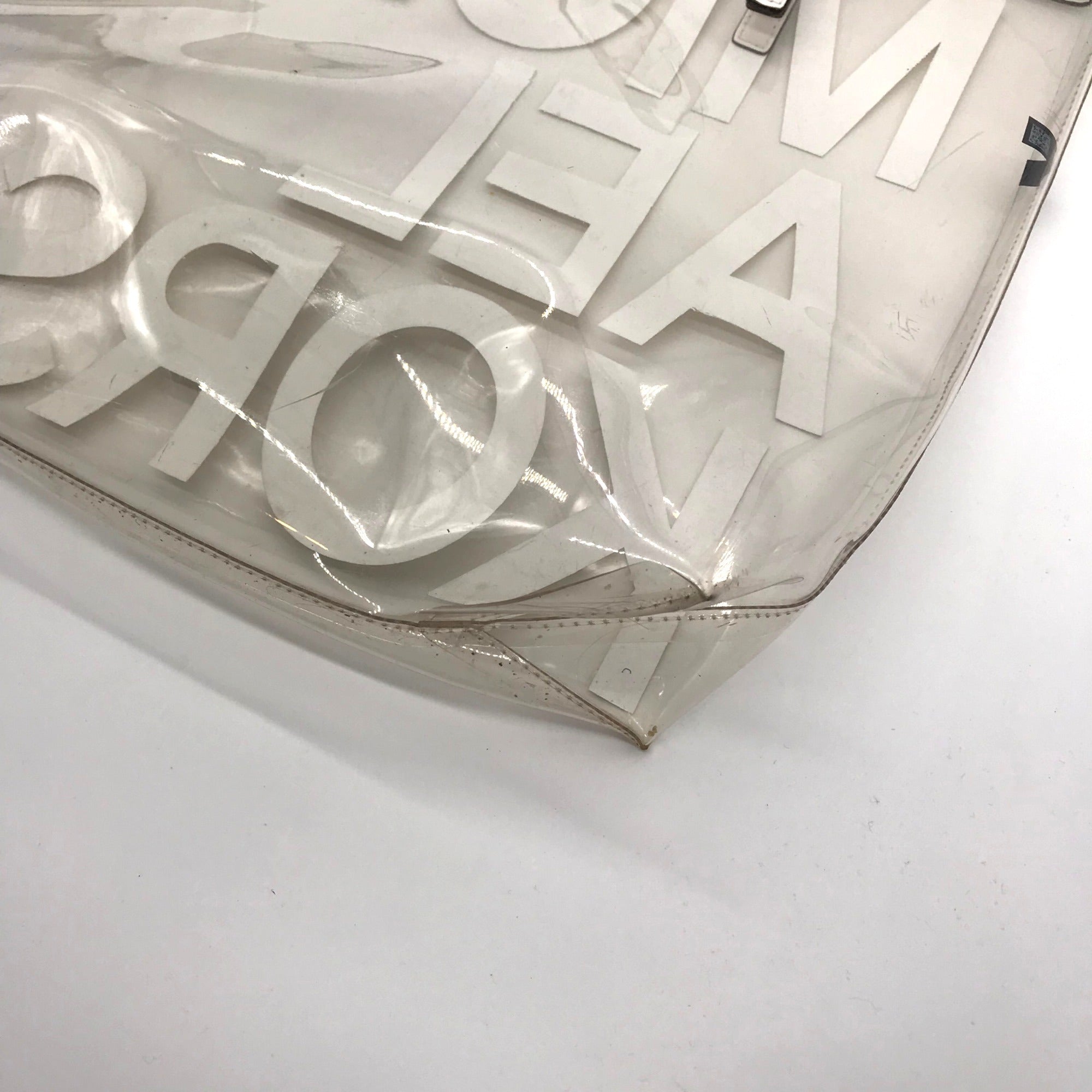 Michael Kors Clear Plastic Graphic Logo Print Tote Bag