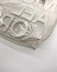 Michael Kors Clear Plastic Graphic Logo Print Tote Bag