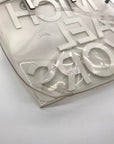 Michael Kors Clear Plastic Graphic Logo Print Tote Bag