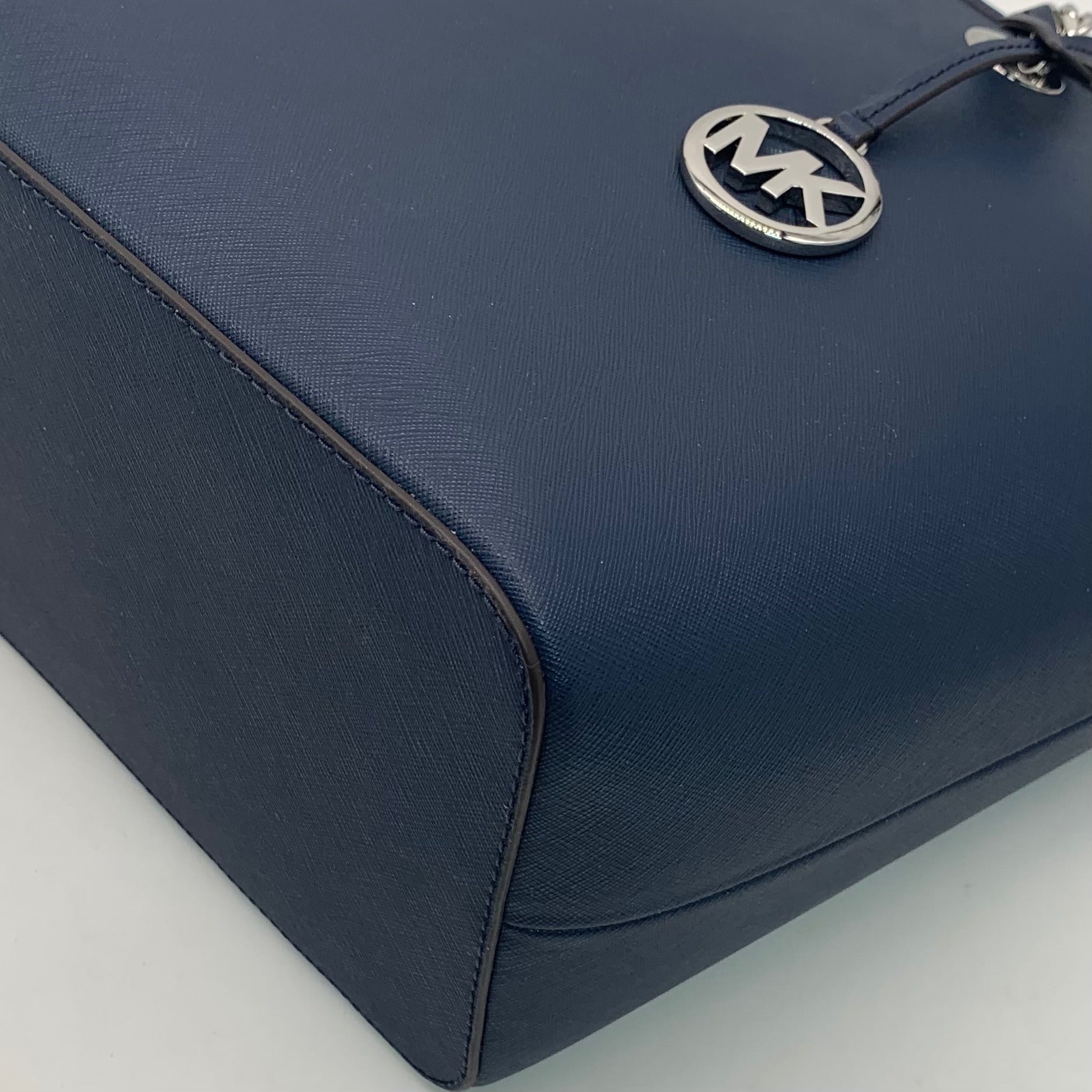 Michael Kors East West Shania Navy Chain Tote