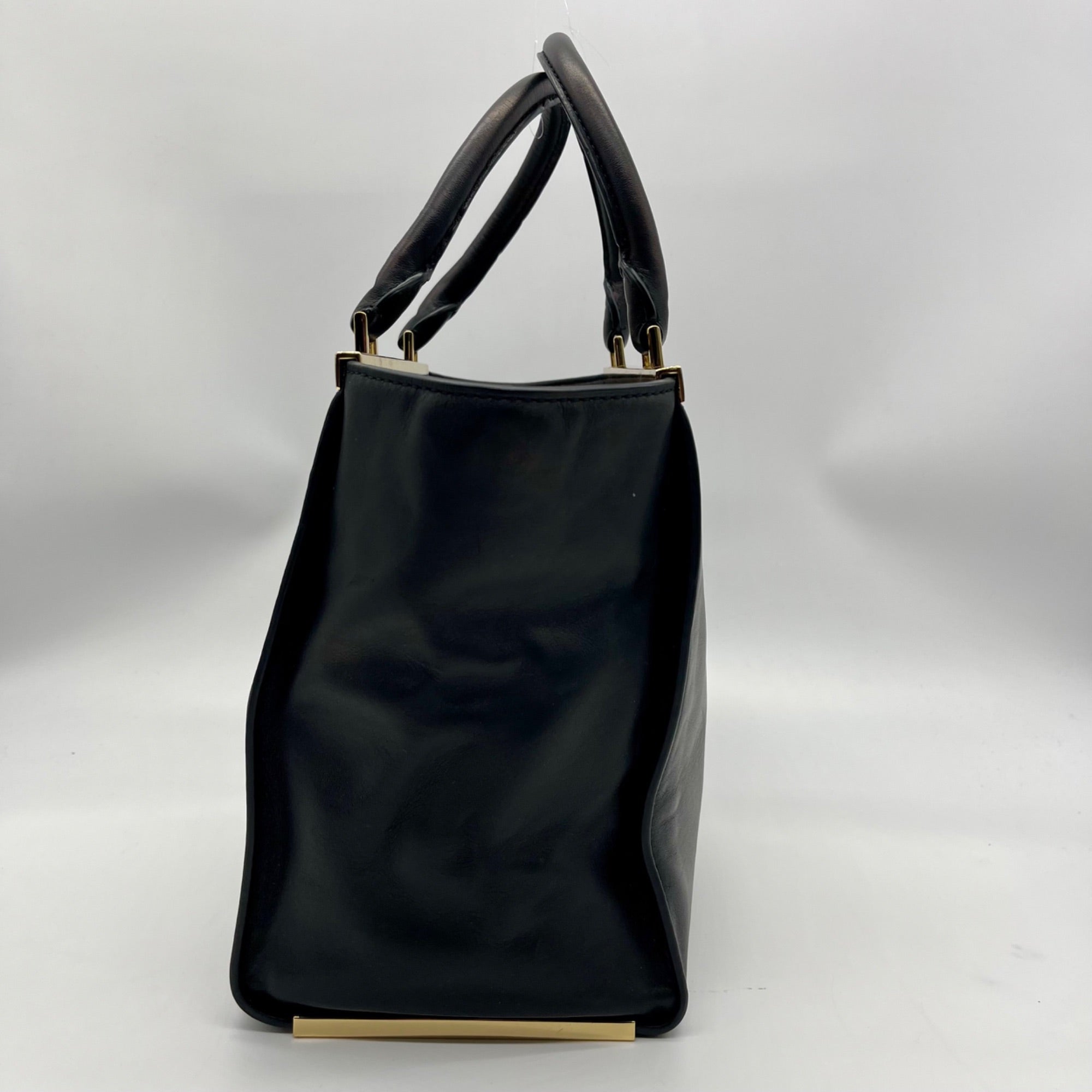 Michael Kors Black Leather Lana Convertible Satchel Bag