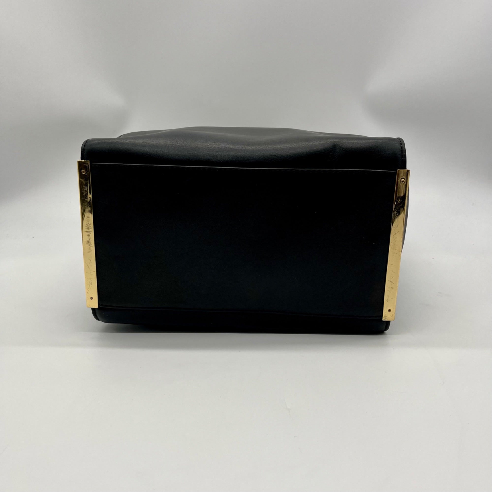 Michael Kors Black Leather Lana Convertible Satchel Bag