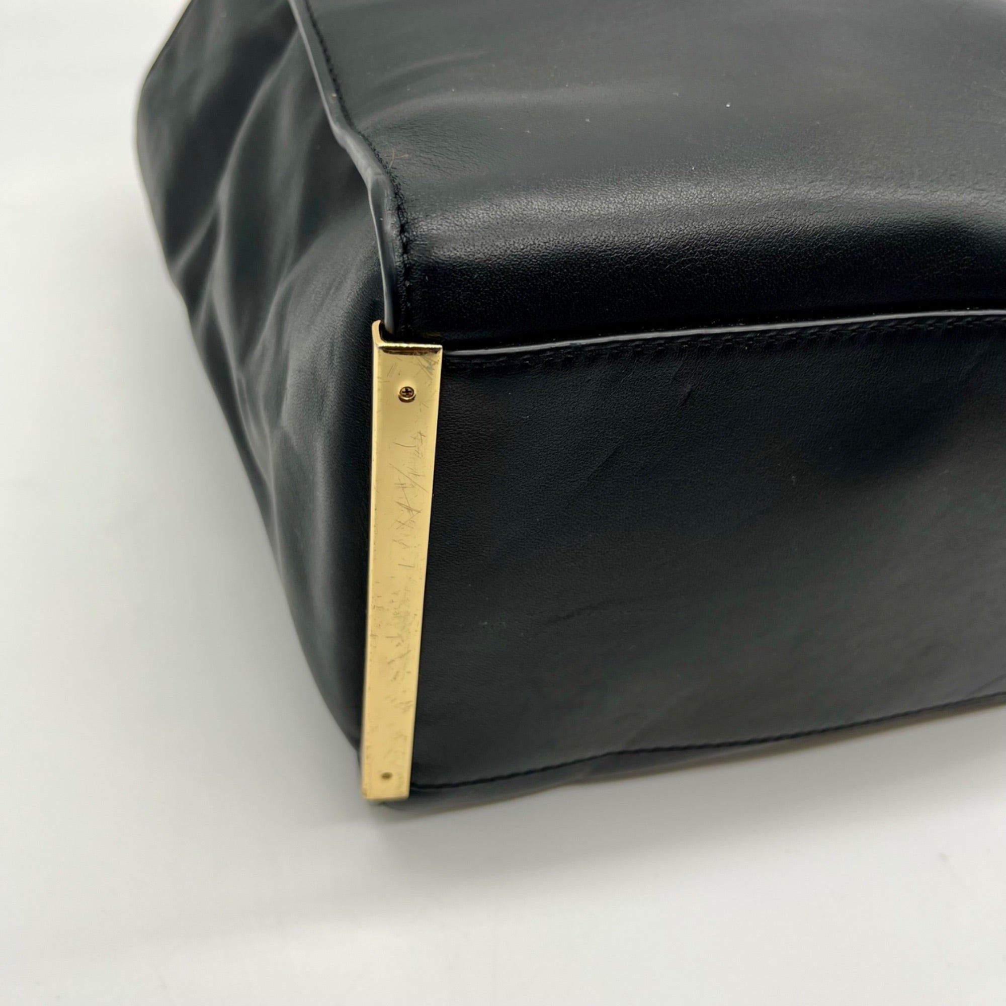 Michael Kors Black Leather Lana Convertible Satchel Bag
