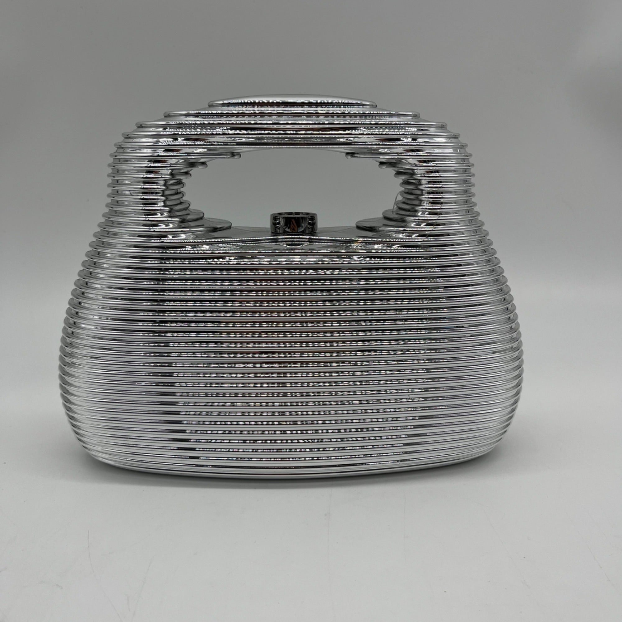 Cult Gaia Mimi Silver Top Handle Bag