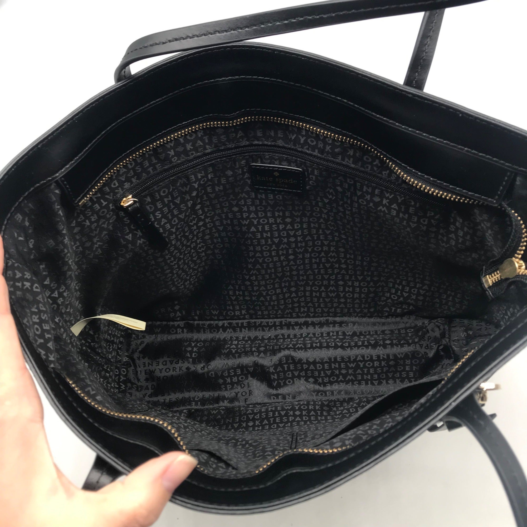 Kate Spade Black Leather Sawyer Street Maxi Tote Bag