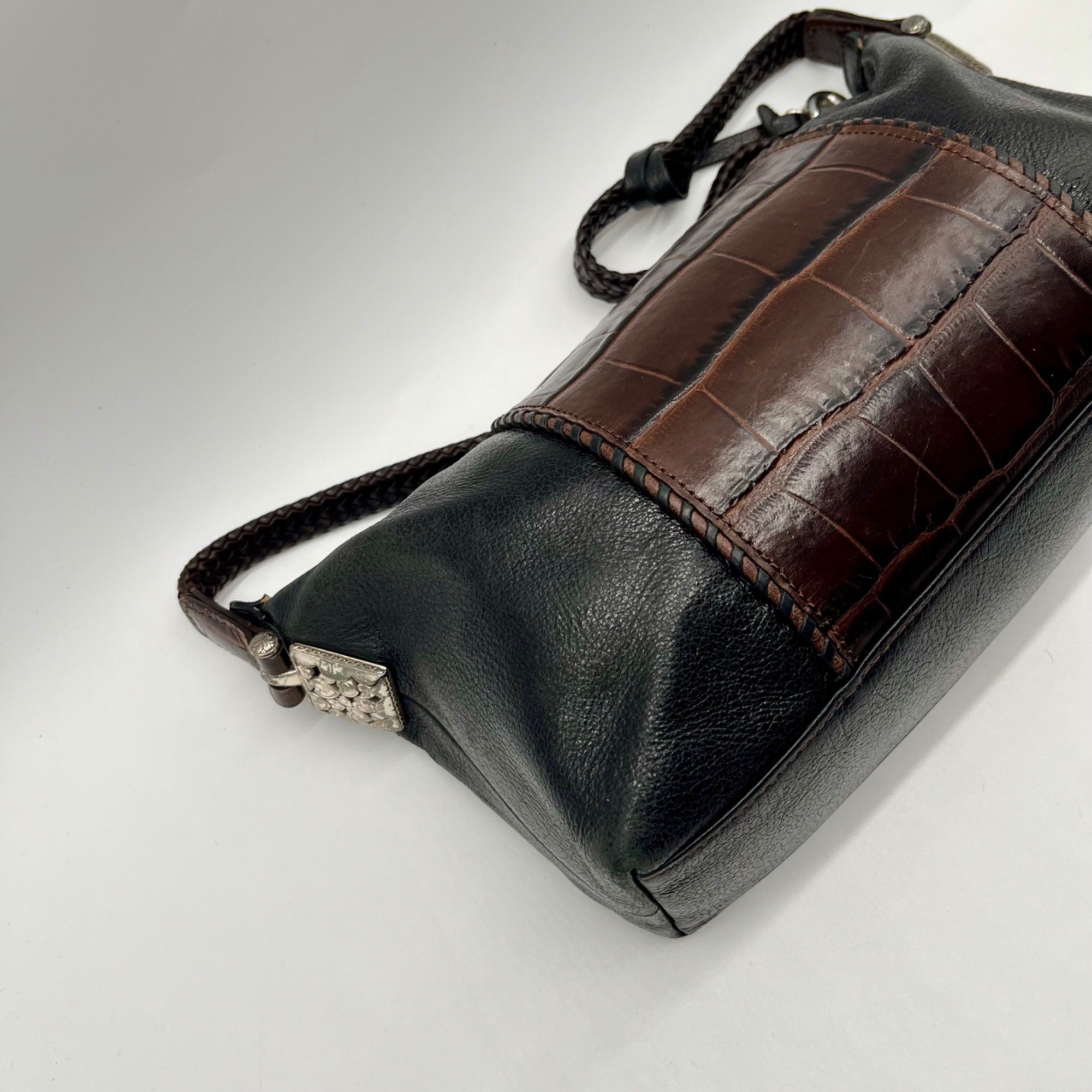 Brighton Black Leather Shoulder Bag