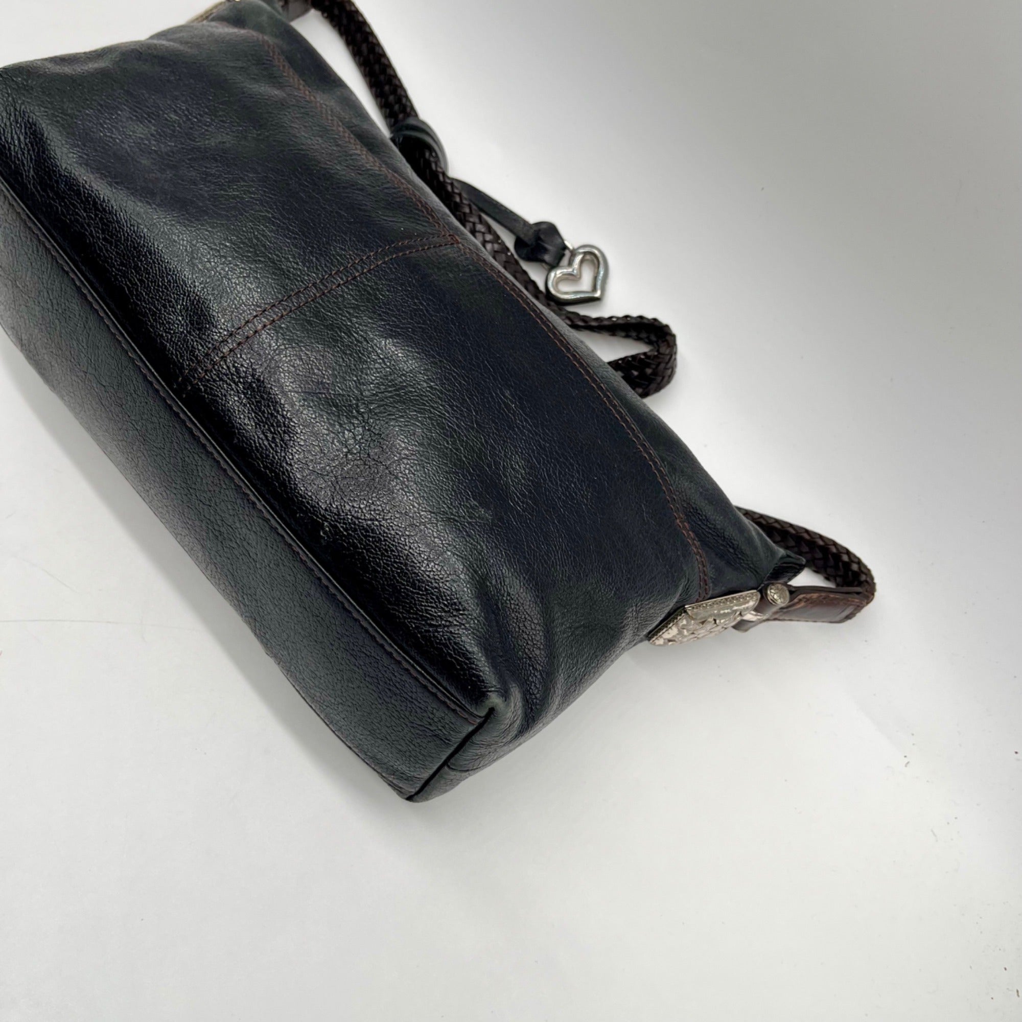 Brighton Black Leather Shoulder Bag