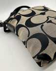 Coach Black Signature Striped Swingpack Crossbody Bag