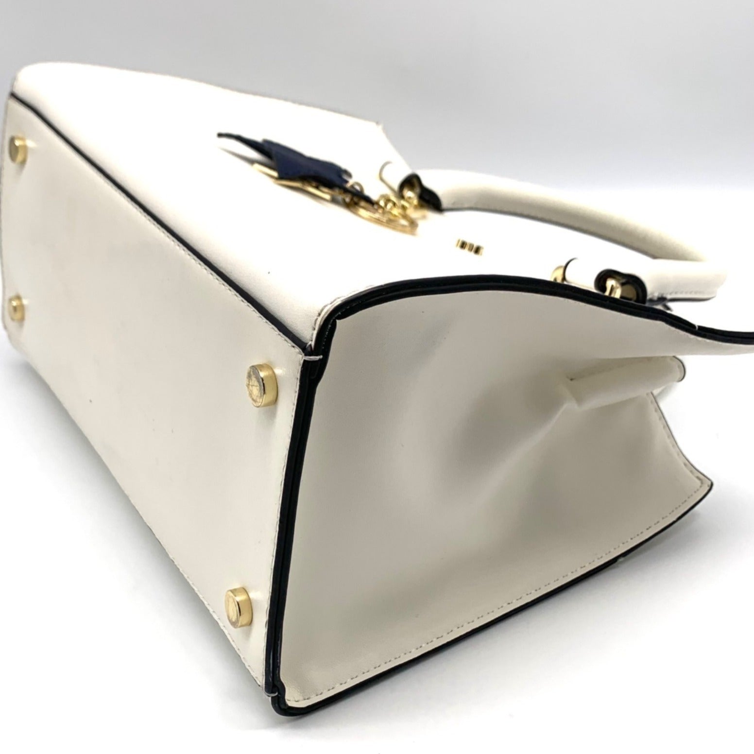 Crown &amp; Ivy White Convertible Crossbody Satchel