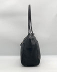 Michael Kors Black Nylon Kelsey Top Zip Tote Bag