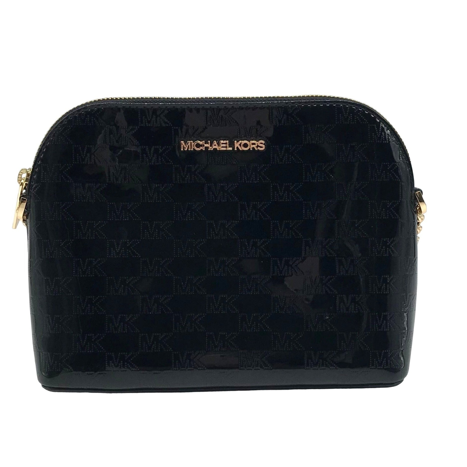 Michael Kors Black Cindy Patent Leather Dome Shoulder Bag