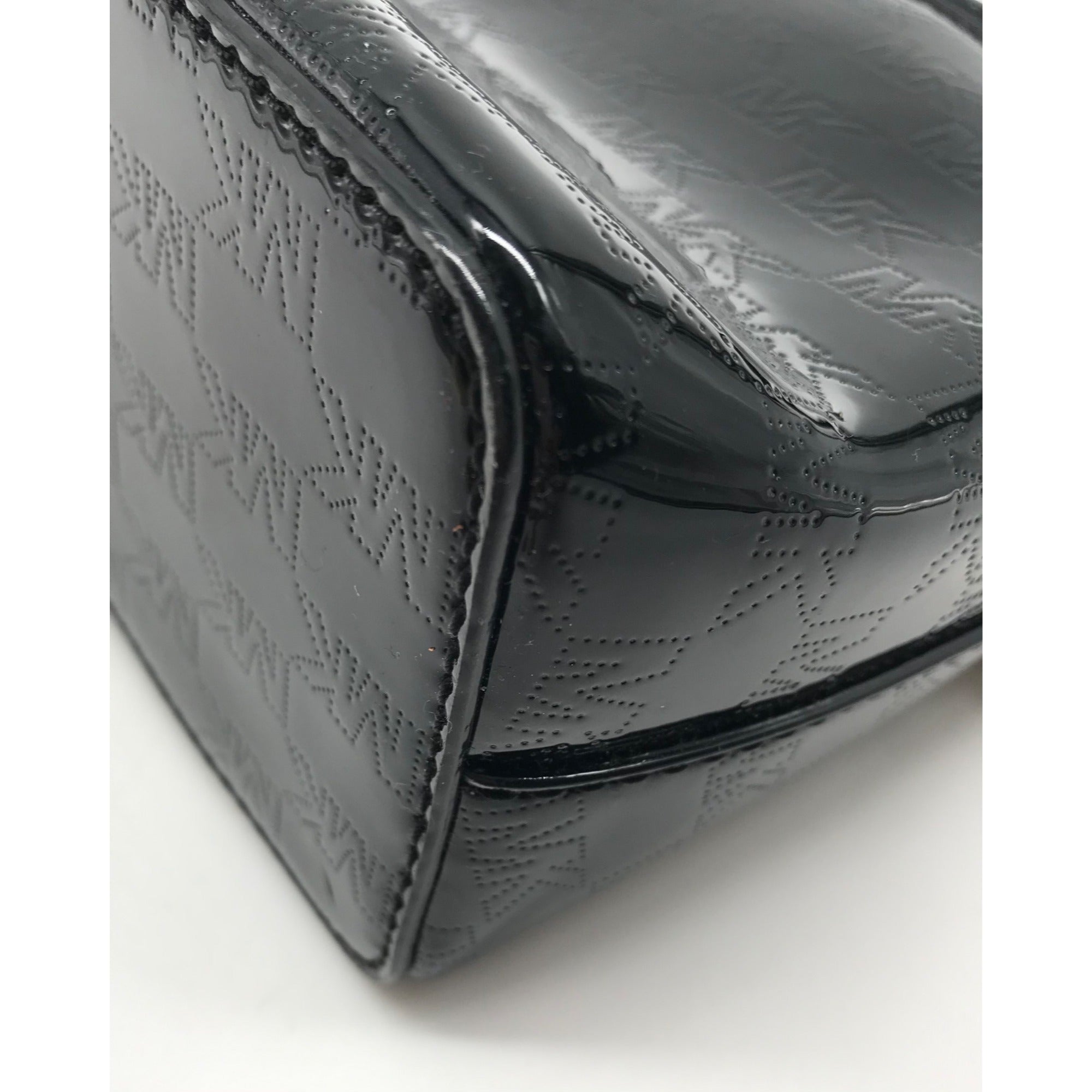 Michael Kors Black Cindy Patent Leather Dome Shoulder Bag