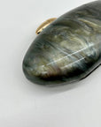 INC Sleek Acrylic Swirled Black & Grey Clutch/Crossbody Bag
